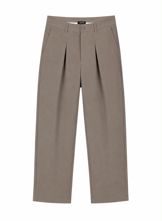 Pleated tailored trouser - Beige