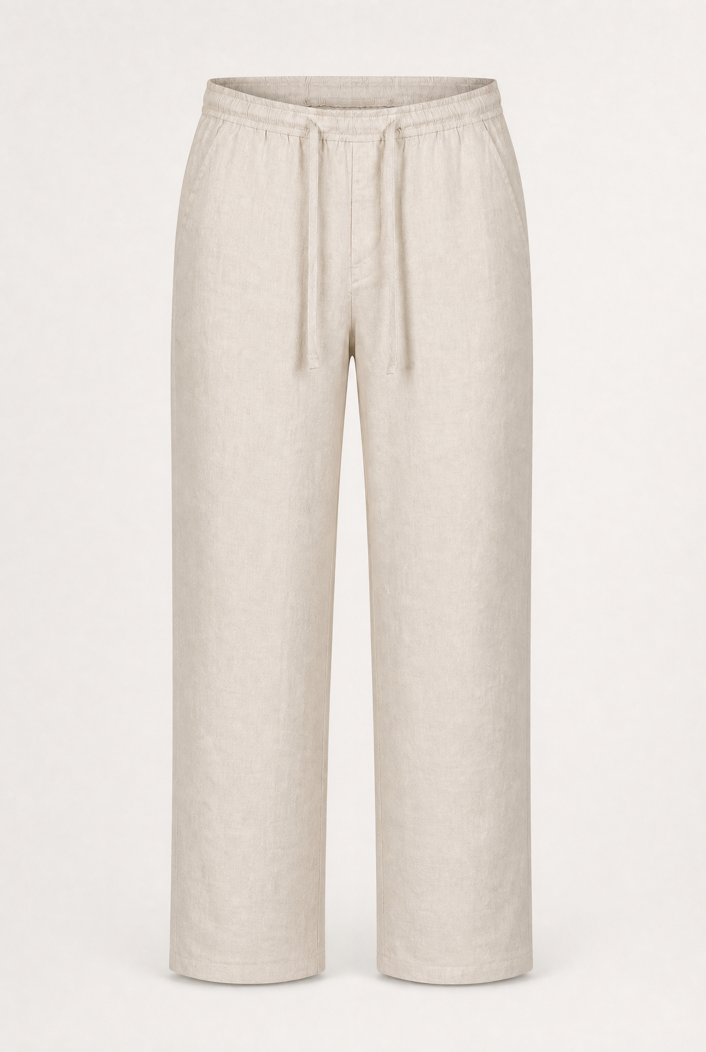 Pure Linen Trousers - Beige