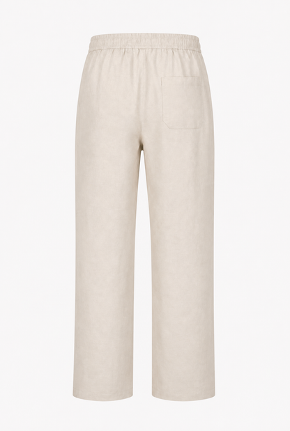 Pure Linen Trousers - Beige