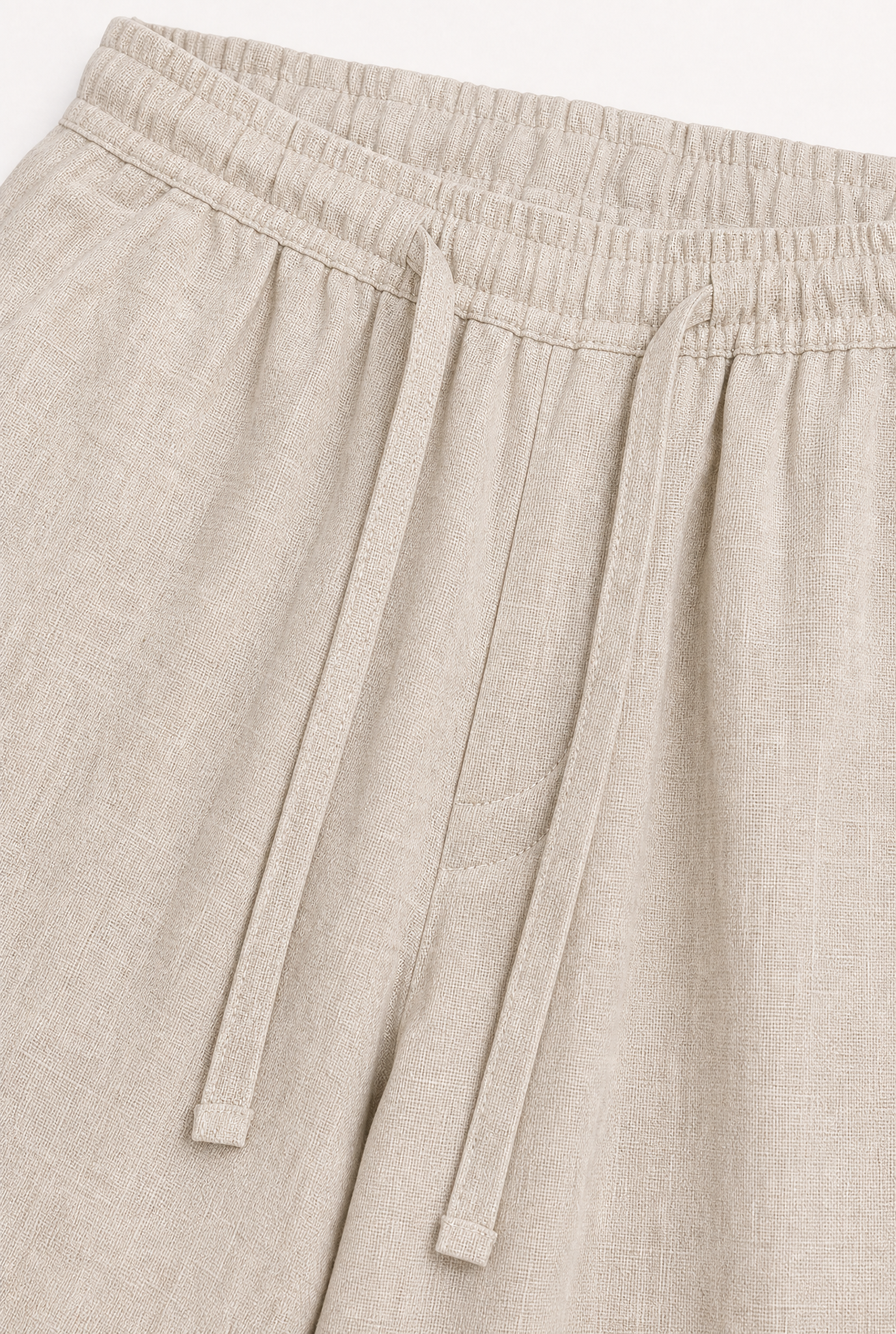 Pure Linen Trousers - Beige
