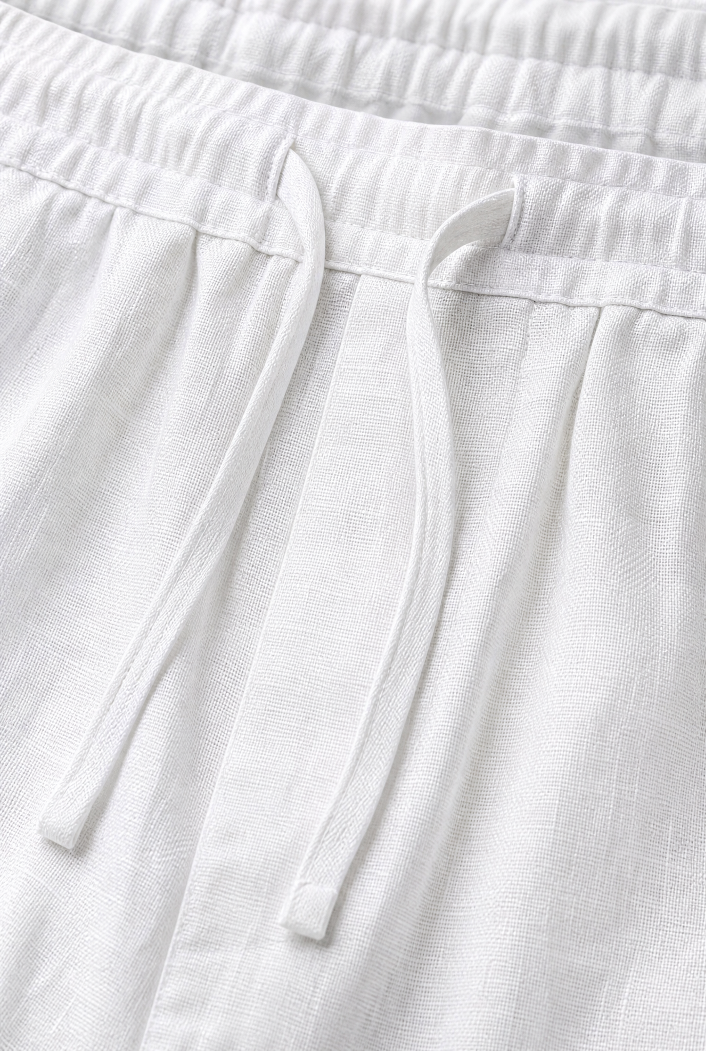 Pure Linen Trousers - White