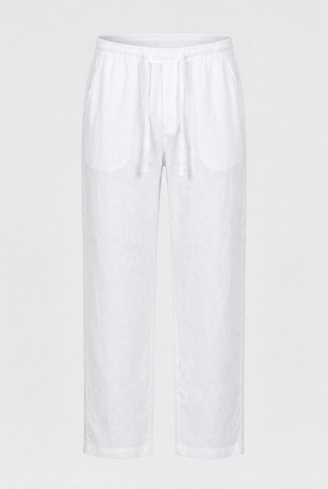 Pure Linen Trousers - White