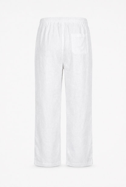 Pure Linen Trousers - White
