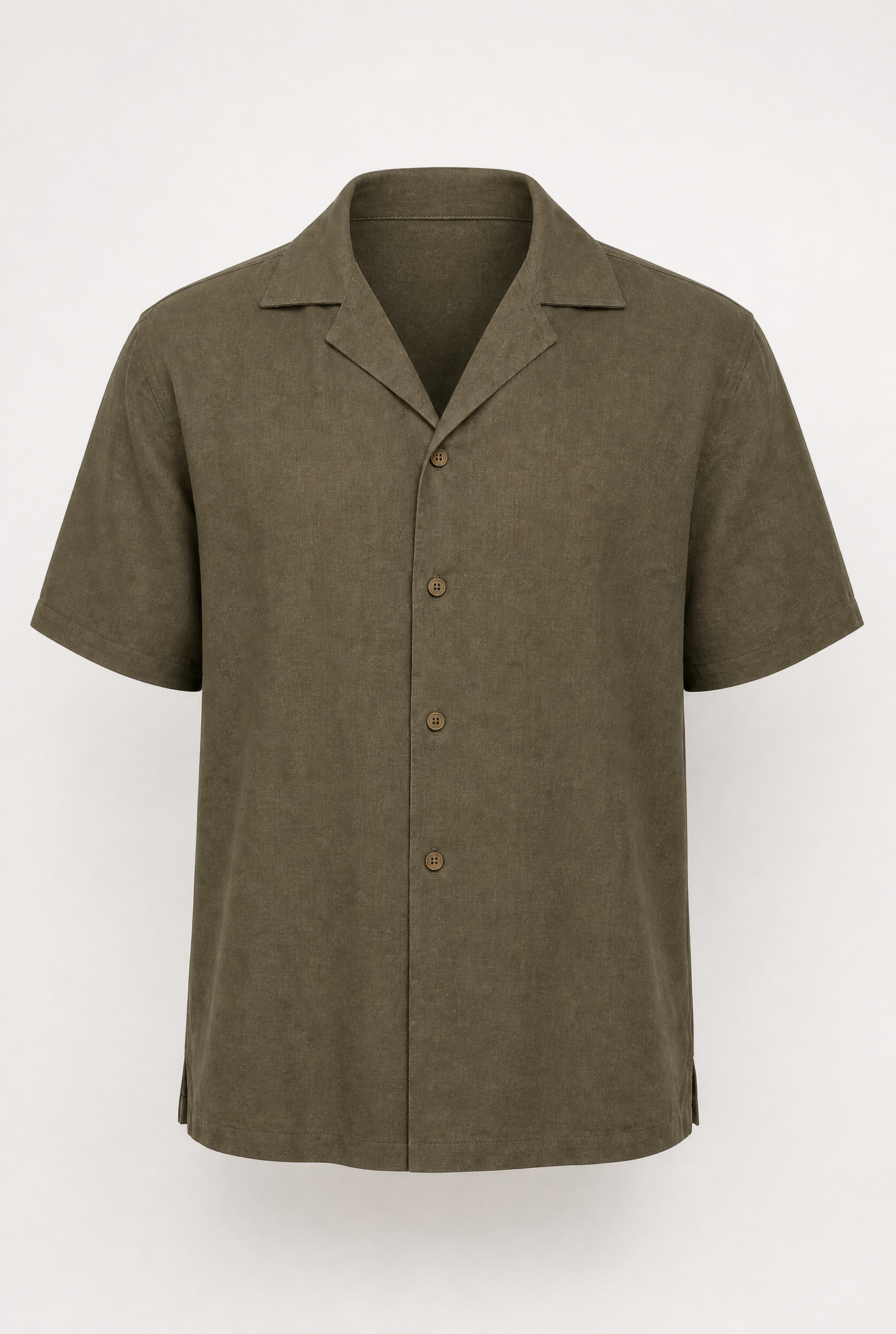 Pure Linen Shirt - Olive