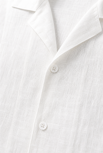 Pure Linen Shirt - White