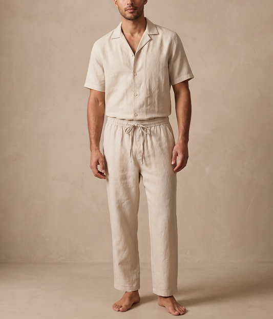 Pure Linen Shirt - Beige