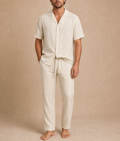 Pure Linen Shirt - Beige